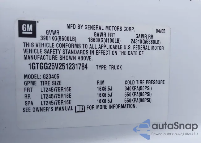 1GTGG25V251231784: 43734597