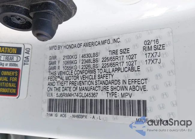 5J6RM4H74GL045367: 43733762