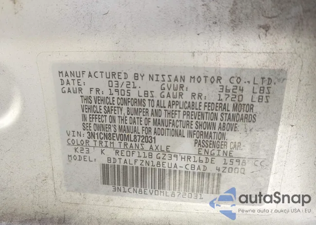 3N1CN8EV0ML872031: 43733885