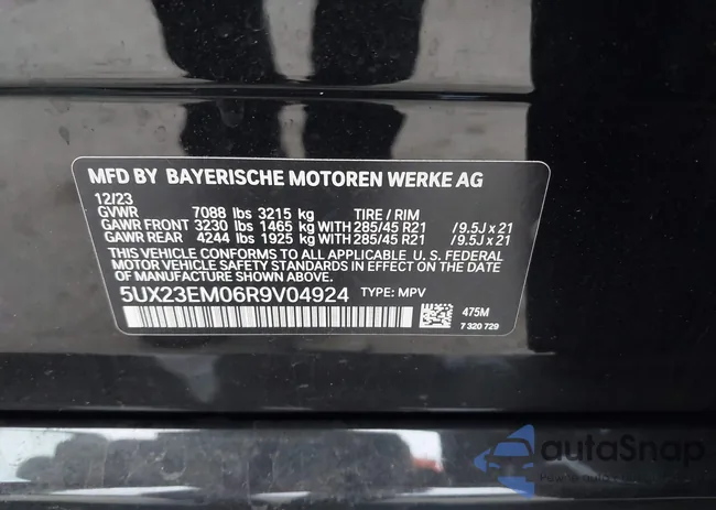 5UX23EM06R9V04924: 43735157