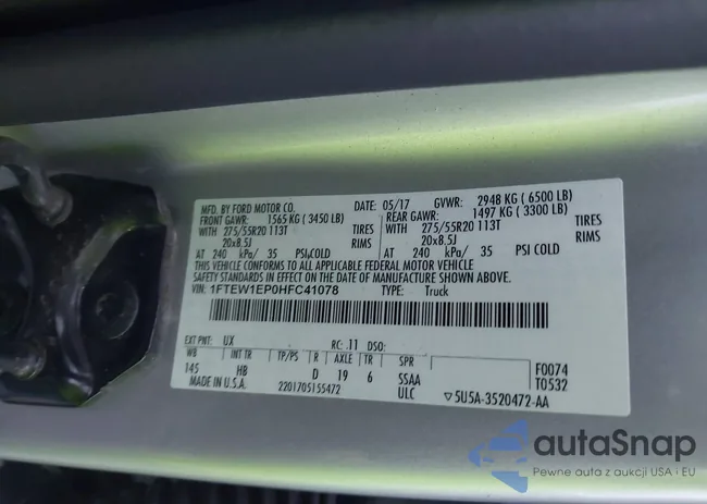 1FTEW1EP0HFC41078: 43735214