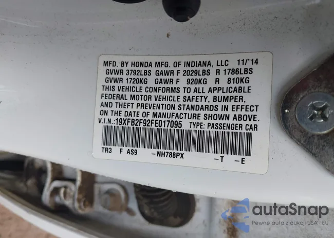 19XFB2F92FE017095: 43735256