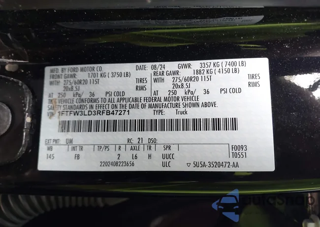 1FTFW3LD3RFB47271: 43735334