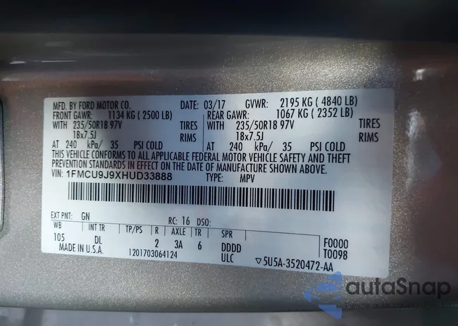 1FMCU9J9XHUD33888: 43735429