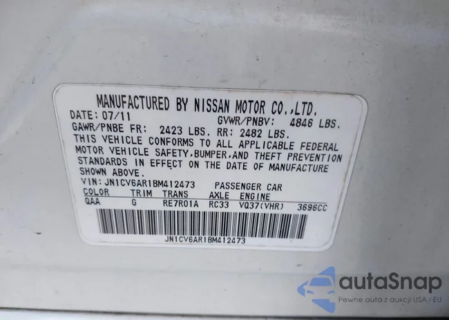 JN1CV6AR1BM412473: 43735493