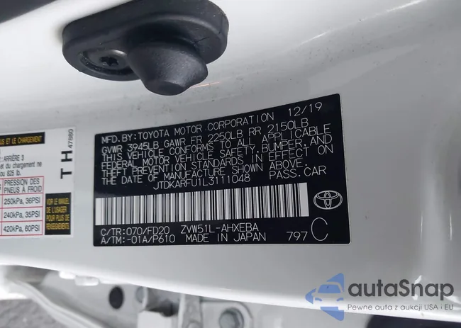 JTDKARFU1L3111048: 43734701