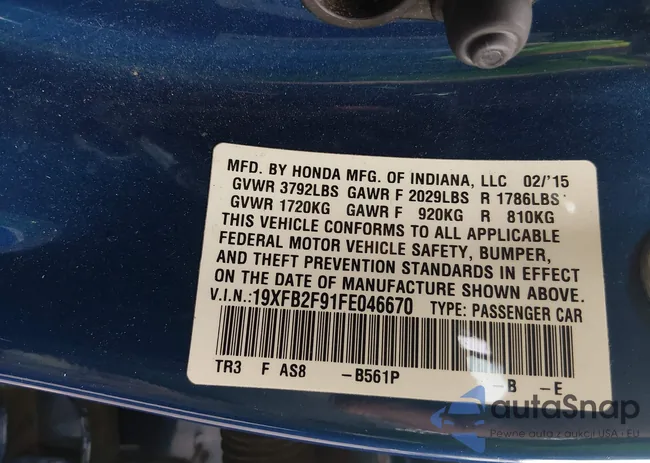 19XFB2F91FE046670: 43734746