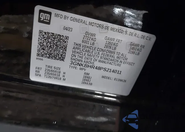 3GNKBHR48PS214011: 43734777