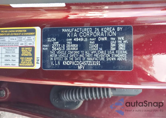 KNDPXCDG4S7213191: 43734809