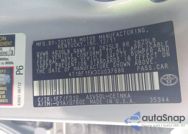 4T1BF1FK3CU037686: 43734865