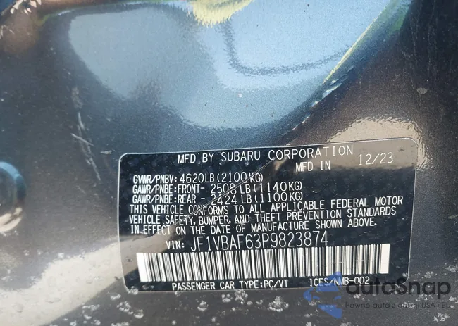 JF1VBAF63P9823874: 43734924