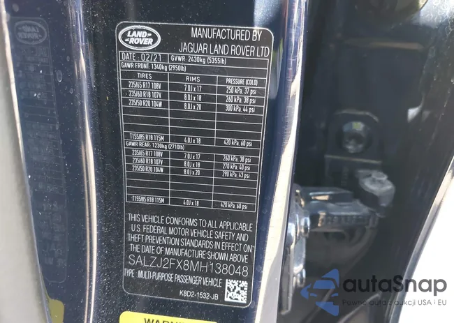 SALZJ2FX8MH138048: 43734981