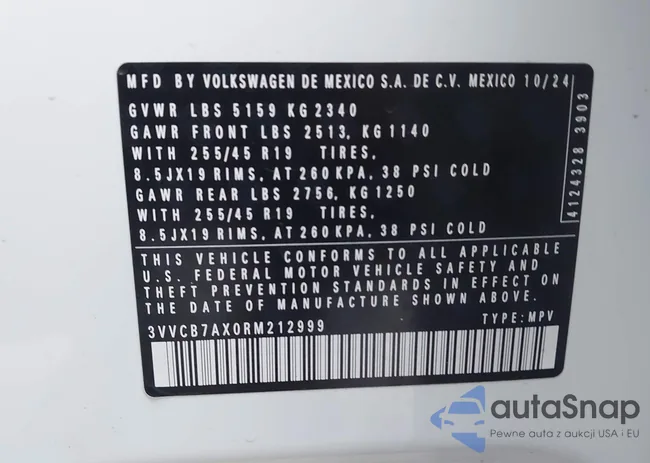 3VVCB7AX0RM212999: 43736058
