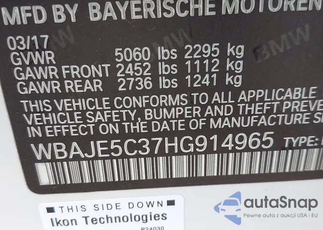 WBAJE5C37HG914965: 43736195