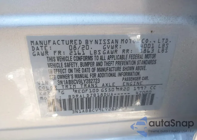 3N1AB8CV9LY282723: 43736257