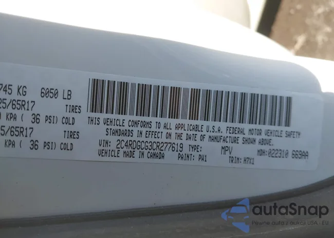 2C4RDGCG3CR277619: 43736269