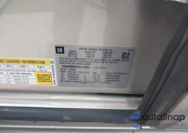 5GAKRDKD6DJ146653: 43736328