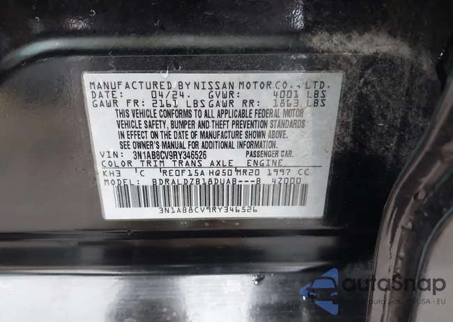 3N1AB8CV9RY346526: 43736461