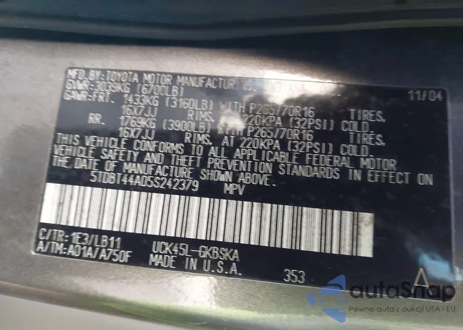 5TDBT44A05S242379: 43736555