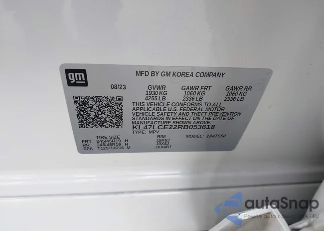 KL47LCE22RB053618: 43735664