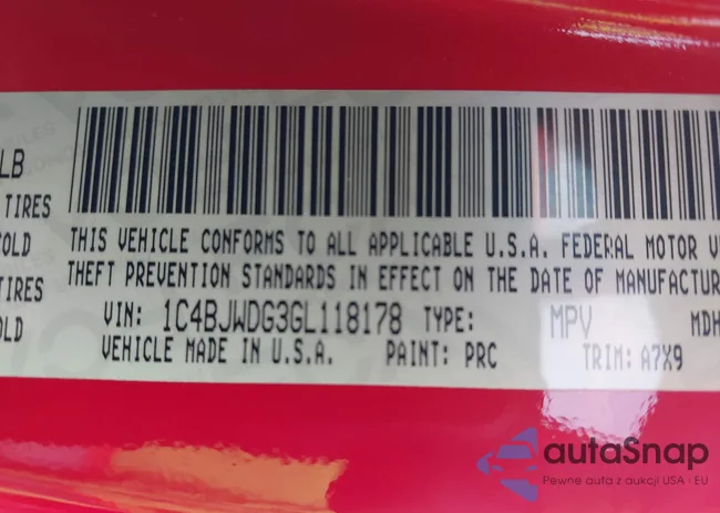 1C4BJWDG3GL118178: 43735828