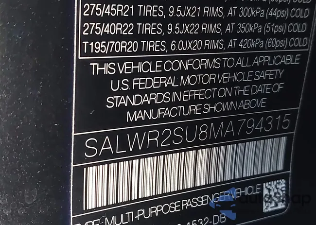 SALWR2SU8MA794315: 43737105