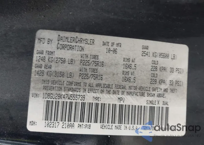 1D8GU28K47W555739: 43737397