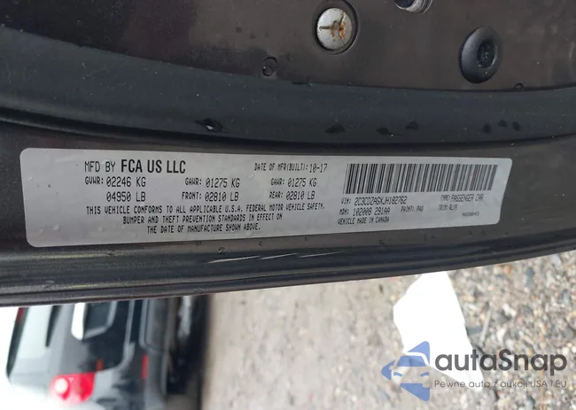 2C3CDZAGXJH182762: 43736665