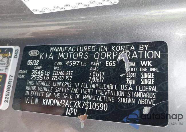 KNDPM3ACXK7510590: 43736847