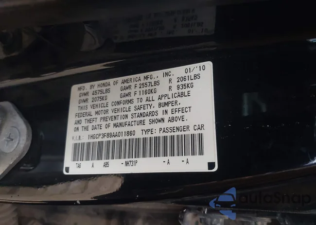 1HGCP3F89AA011860: 43736906