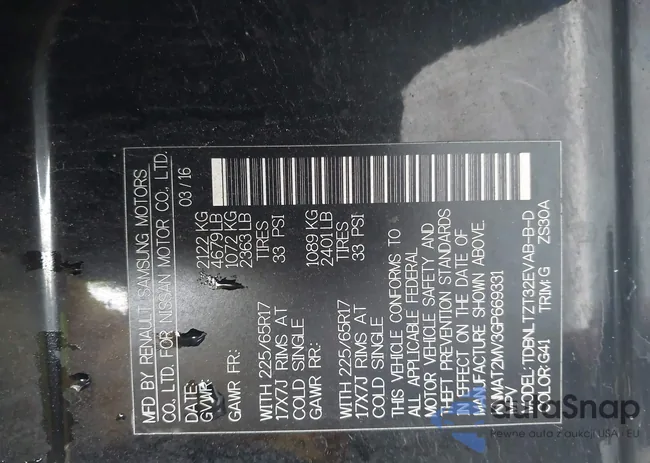 KNMAT2MV3GP669331: 43736994