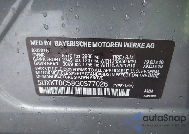 5UXKT0C58G0S77026: 43738045