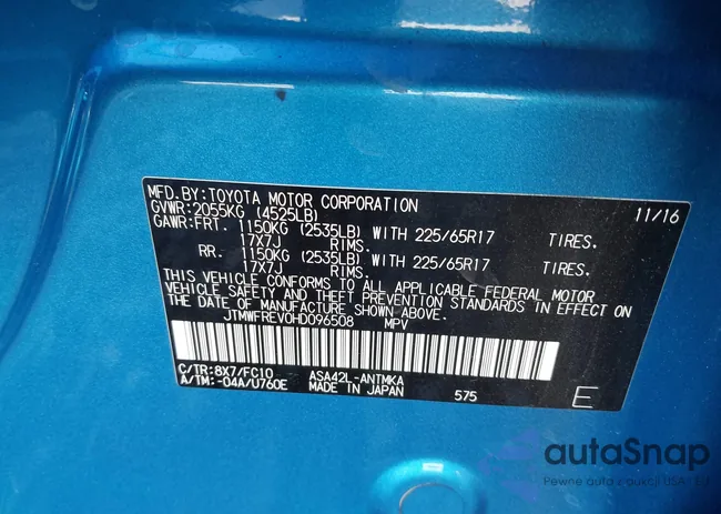 JTMWFREV0HD096508: 43738451