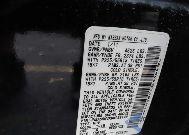 JN8AS5MVXBW289149: 43738522