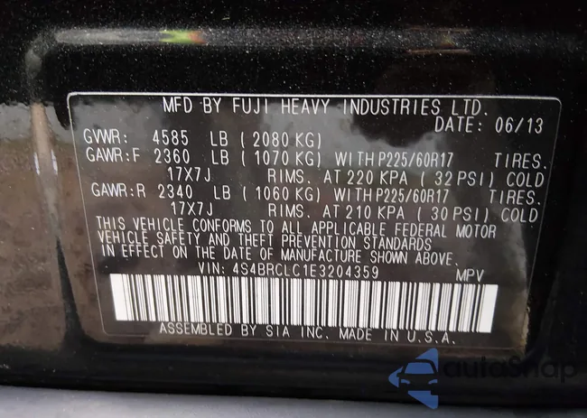 4S4BRCLC1E3204359: 43737731