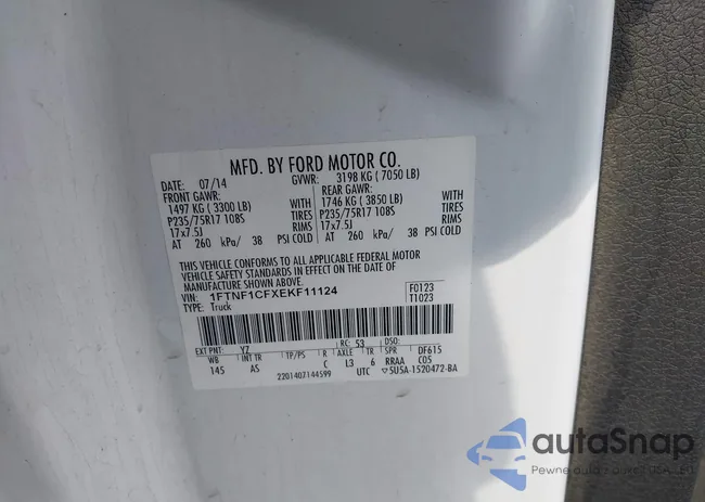 1FTNF1CFXEKF11124: 43739051