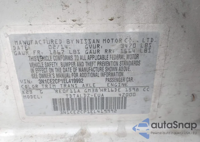 3N1CE2CP1EL419992: 43739283