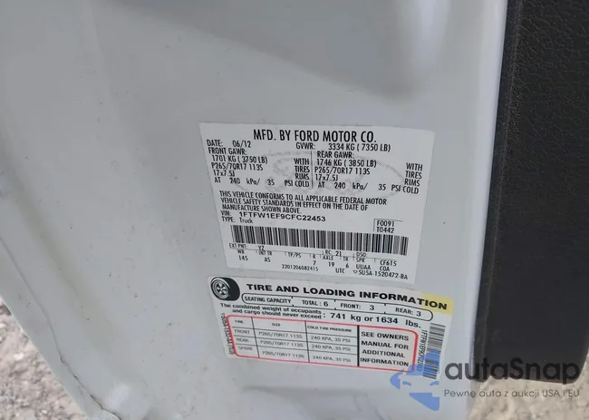 1FTFW1EF9CFC22453: 43739291