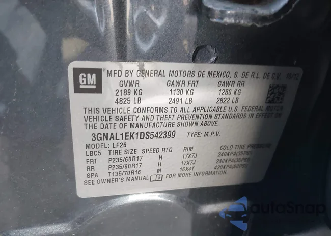 3GNAL1EK1DS542399: 43739315