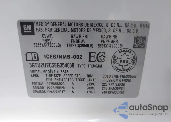 3GTU2UEC5EG354038: 43739396