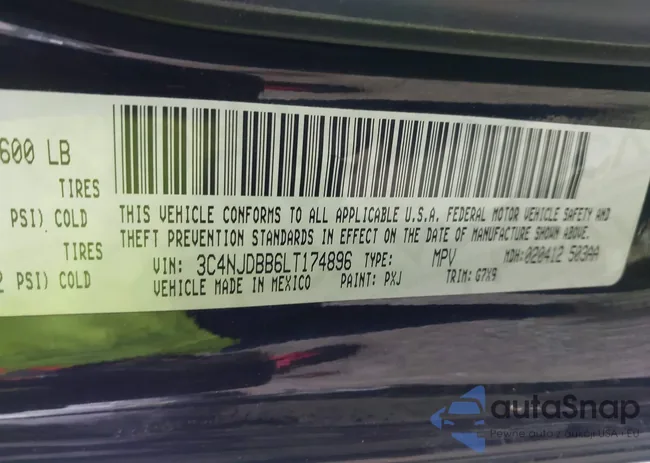 3C4NJDBB6LT174896: 43739406