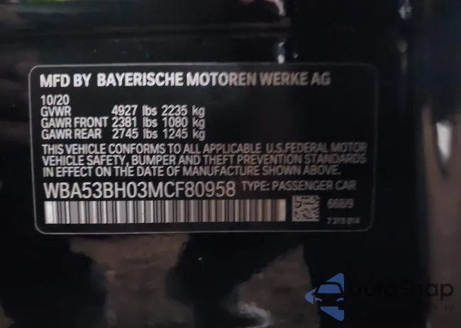 WBA53BH03MCF80958: 43739521