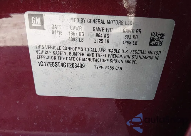 1G1ZE5ST4GF203499: 43739535