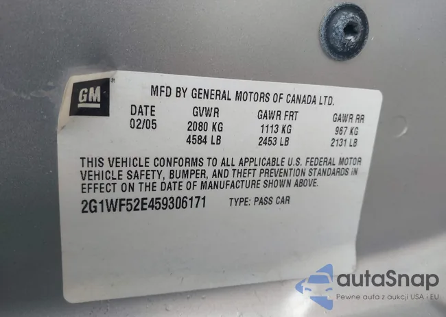 2G1WF52E459306171: 43738869