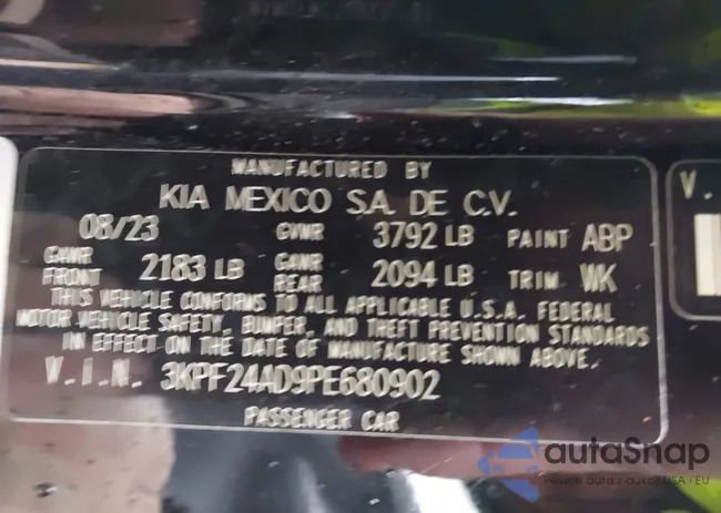 3KPF24AD9PE680902: 43738904
