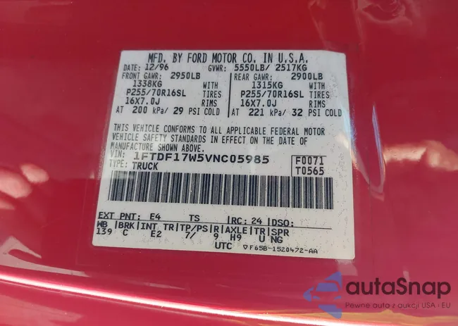 1FTDF17W5VNC05985: 43738952