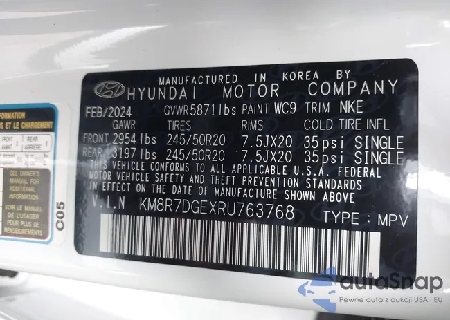 KM8R7DGEXRU763768: 43740316