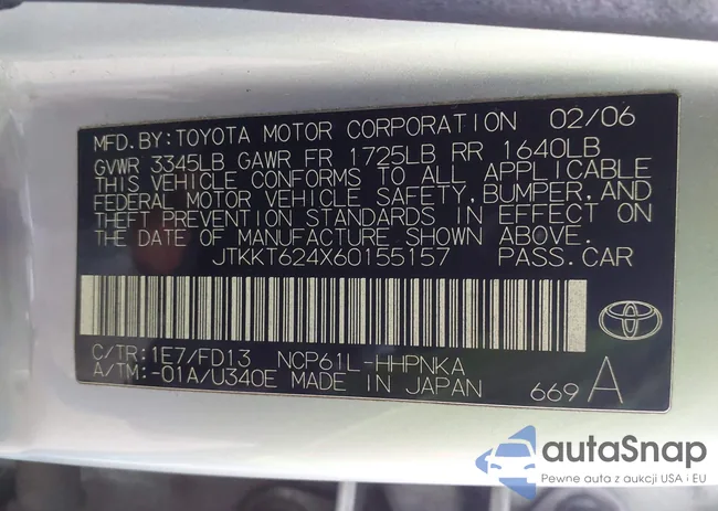 JTKKT624X60155157: 43740426