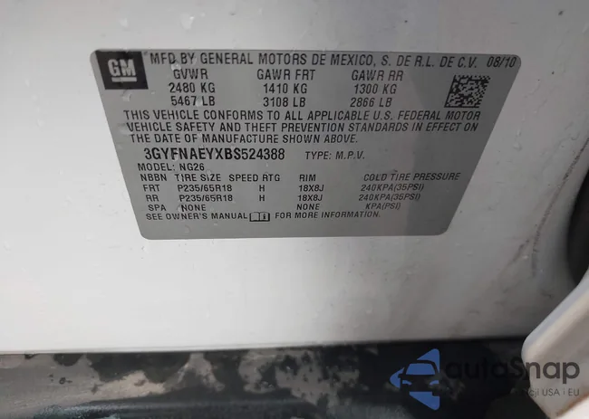 3GYFNAEYXBS524388: 43740620