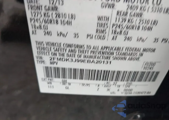 2FMDK3J99EBA20131: 43739753